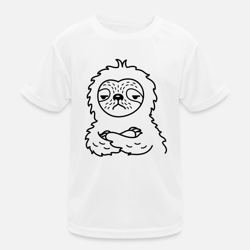 Sloth Lounging Relax Anti Kids Functional T-Shirt