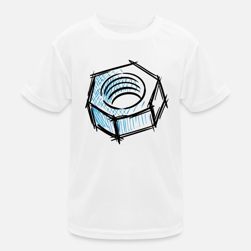 Schraubenmutter, Schraube, Werkzeug Kinder Funktions-T-Shirt