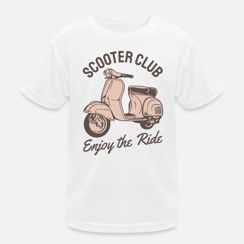 Motorroller Roller Rollerfahrer Geschenk Kinder Funktions-T-Shirt