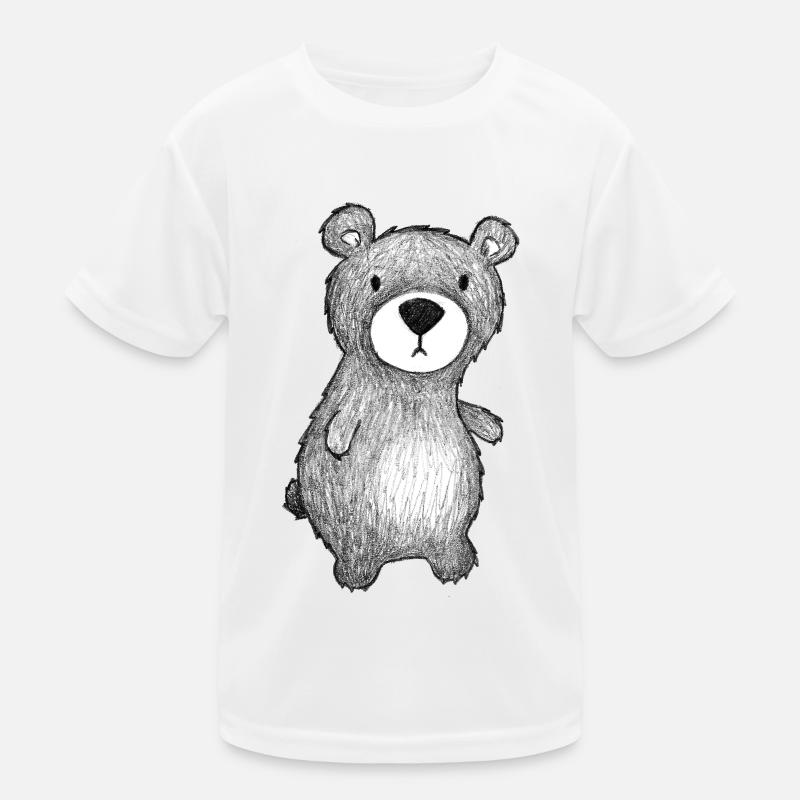 Teddy Bär - Kinder Funktions-T-Shirt - Weiß