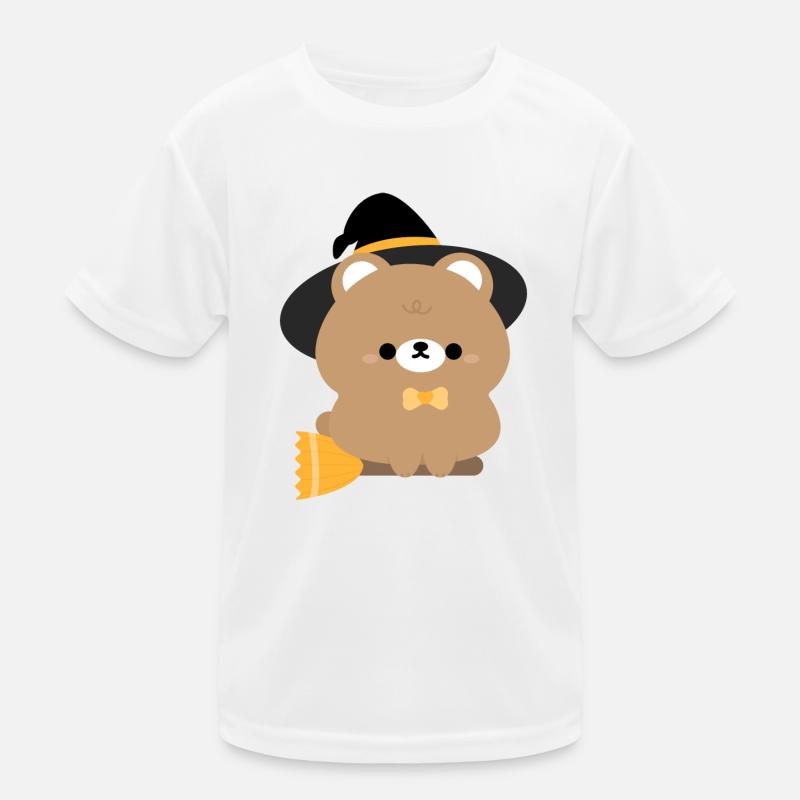 Braunbär Hexe Kinder Funktions-T-Shirt