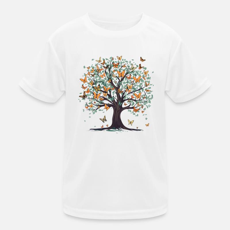 Butterfly Tree Nature Predator Insect Kids Functional T-Shirt