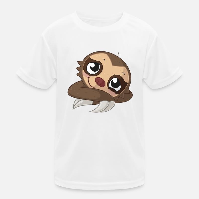 Verliebtes Comic Faultier Kinder Funktions-T-Shirt