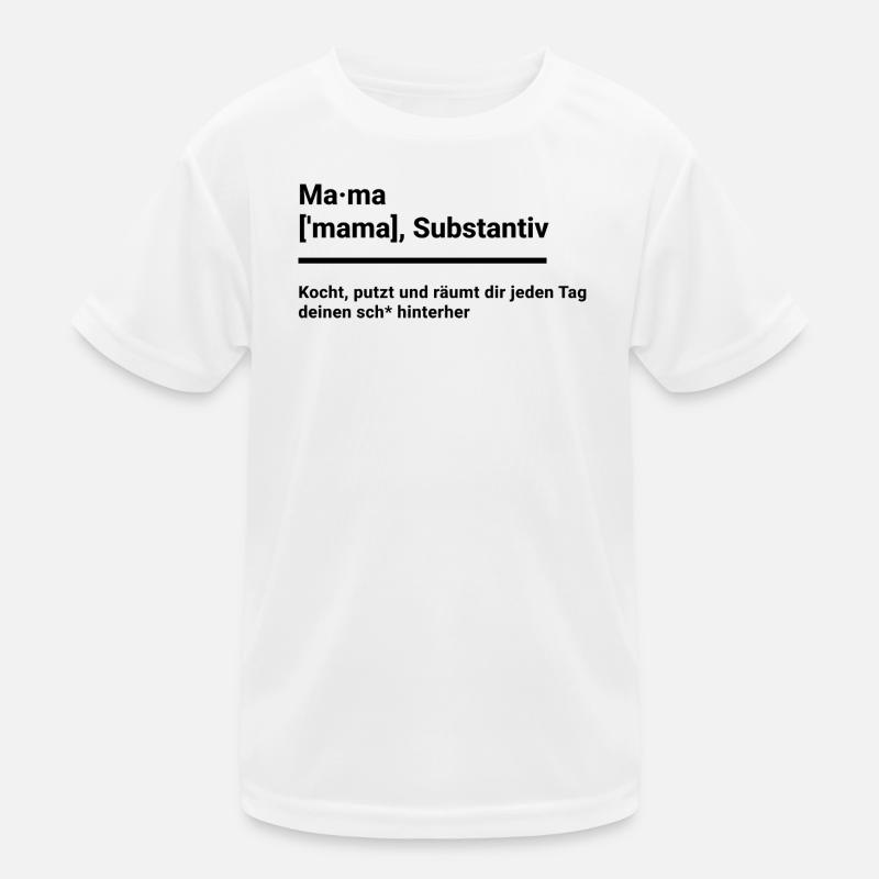 Geschenk Elternzeit Mutter Mütter Mama schlicht  - Kinder Funktions-T-Shirt - Weiß