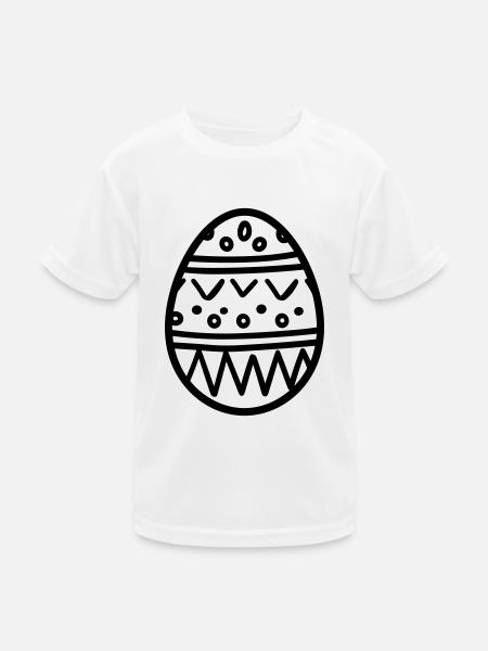 Easter Egg - Kids Functional T-Shirt - white - Front