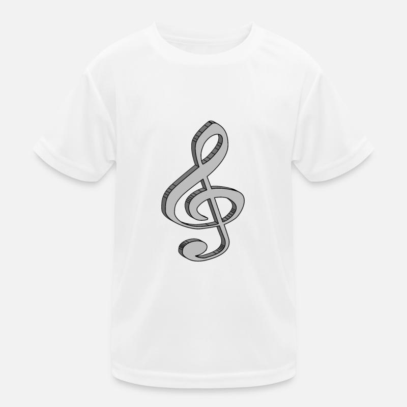 Treble Clef In 3D Kids Functional T-Shirt