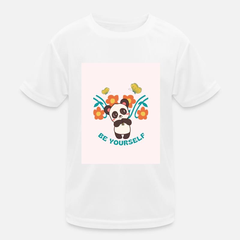 Be yourself (Cute Panda Design) Gift - Kids Functional T-Shirt - white