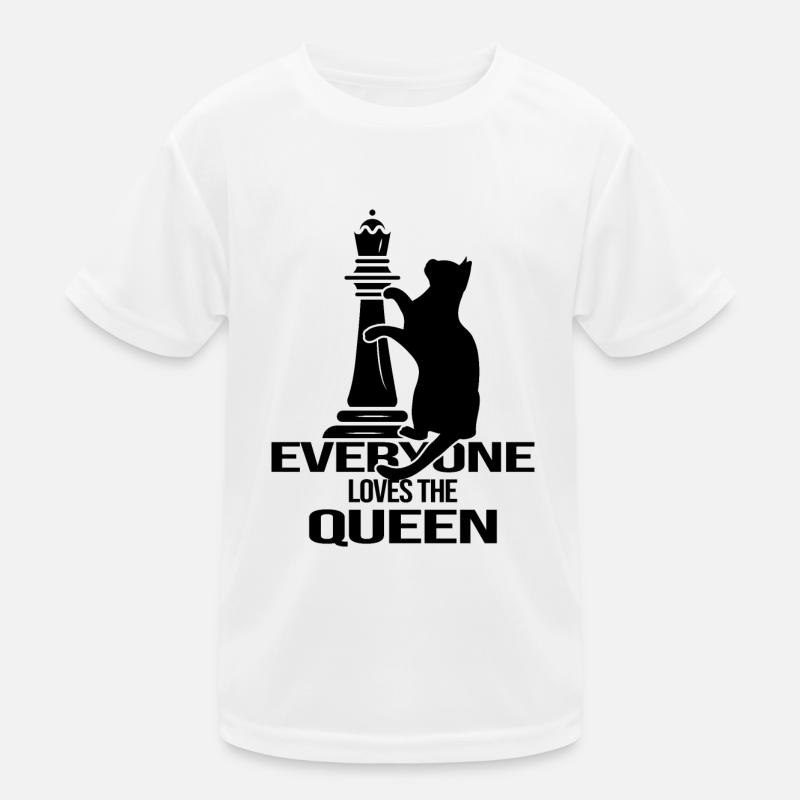schach schachfigur schachmatt chess-queen katze Kinder Funktions-T-Shirt
