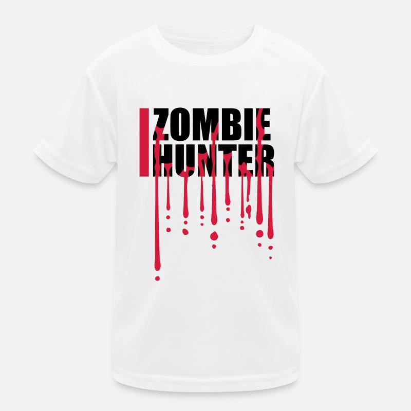 Chasseur de zombies Citation d’Halloween T-shirt sport Enfant