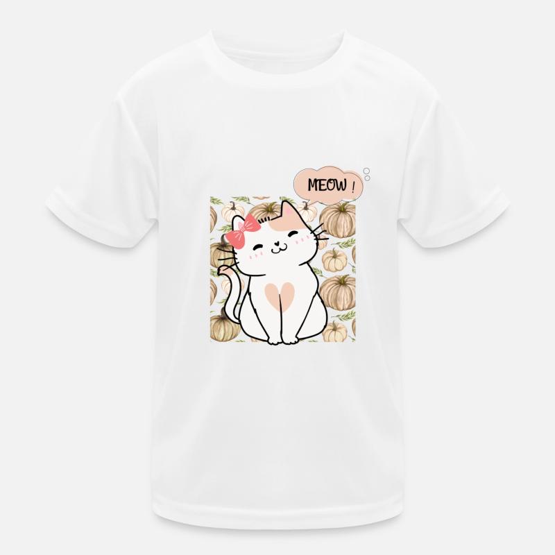 CuteCat meow Kids Functional T-Shirt