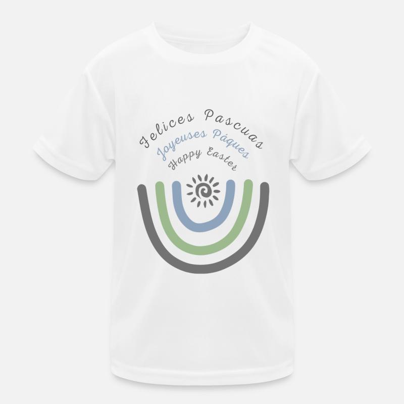 Frohe Ostern Happy Easter Kinder Funktions-T-Shirt