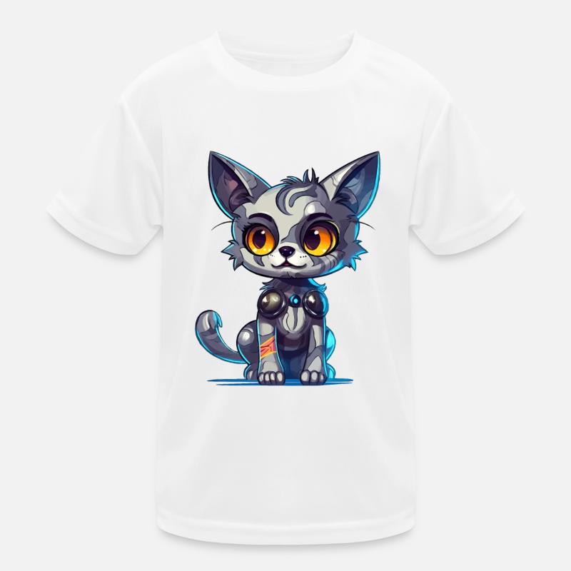Cyborg-Kätzchen Kinder Funktions-T-Shirt
