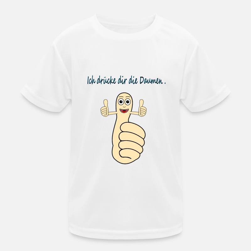 Ich drücke dir die Daumen Kinder Funktions-T-Shirt