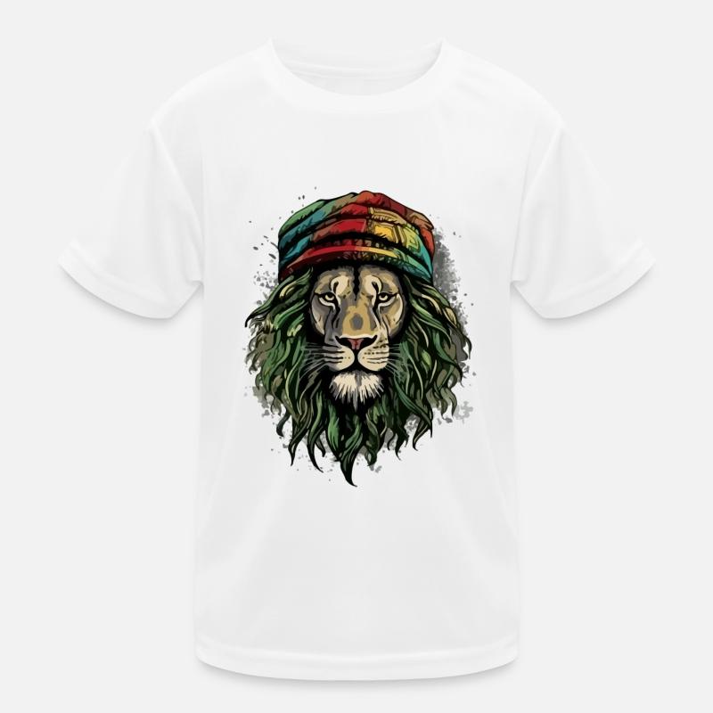 Jah Rasta Löwe Kinder Funktions-T-Shirt