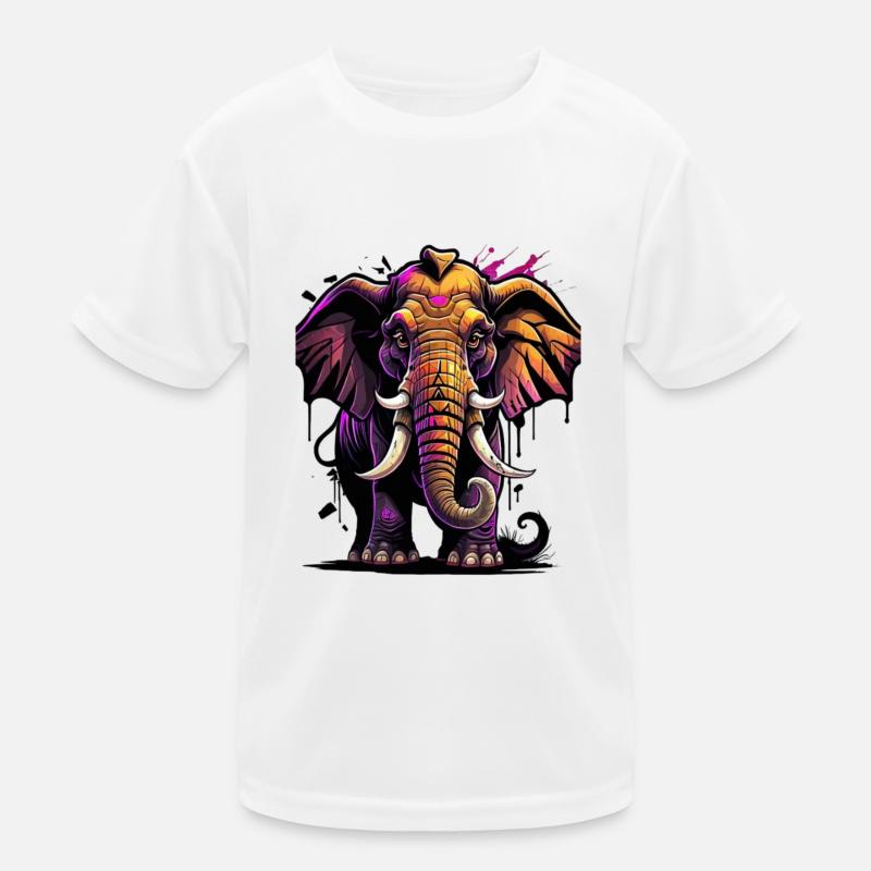 Graffiti éléphant T-shirt sport Enfant