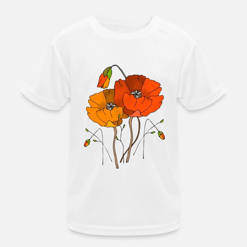 Blumen Kinder Funktions-T-Shirt