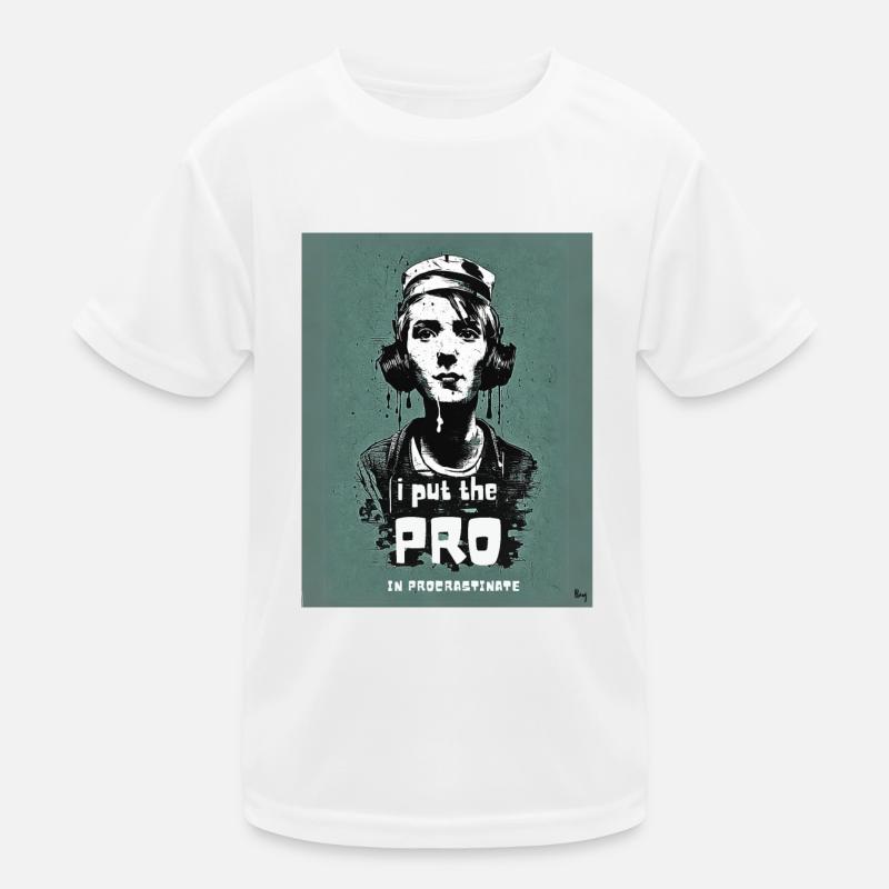 I put the pro in procrastinate - Kids Functional T-Shirt - white