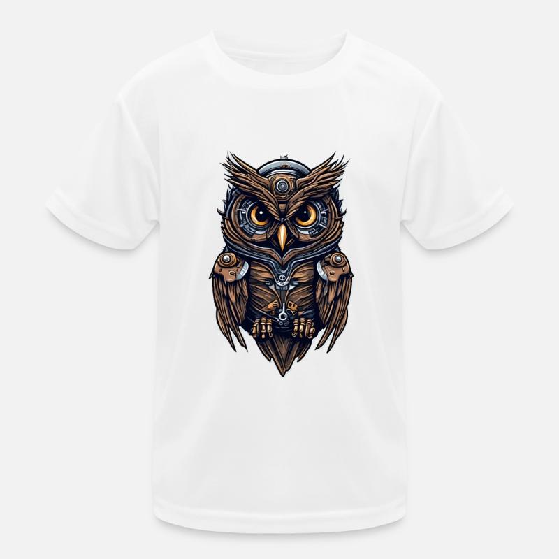 Steampunk Eule Kinder Funktions-T-Shirt