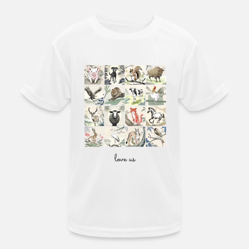 Liebe uns Collage Kinder Funktions-T-Shirt