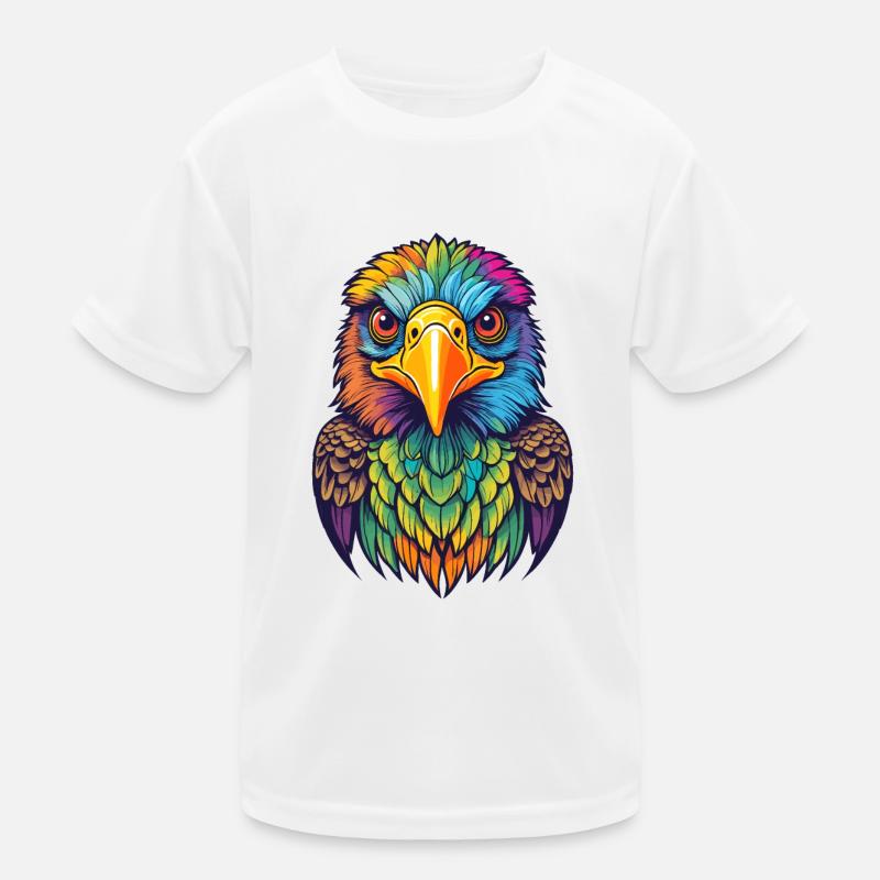 Colorful Eagle - Kids Functional T-Shirt - white