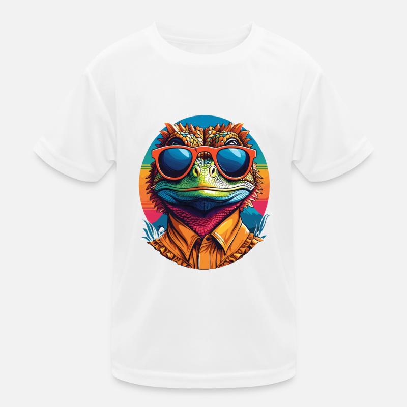 Frilled Neck Lizard Kids Functional T-Shirt