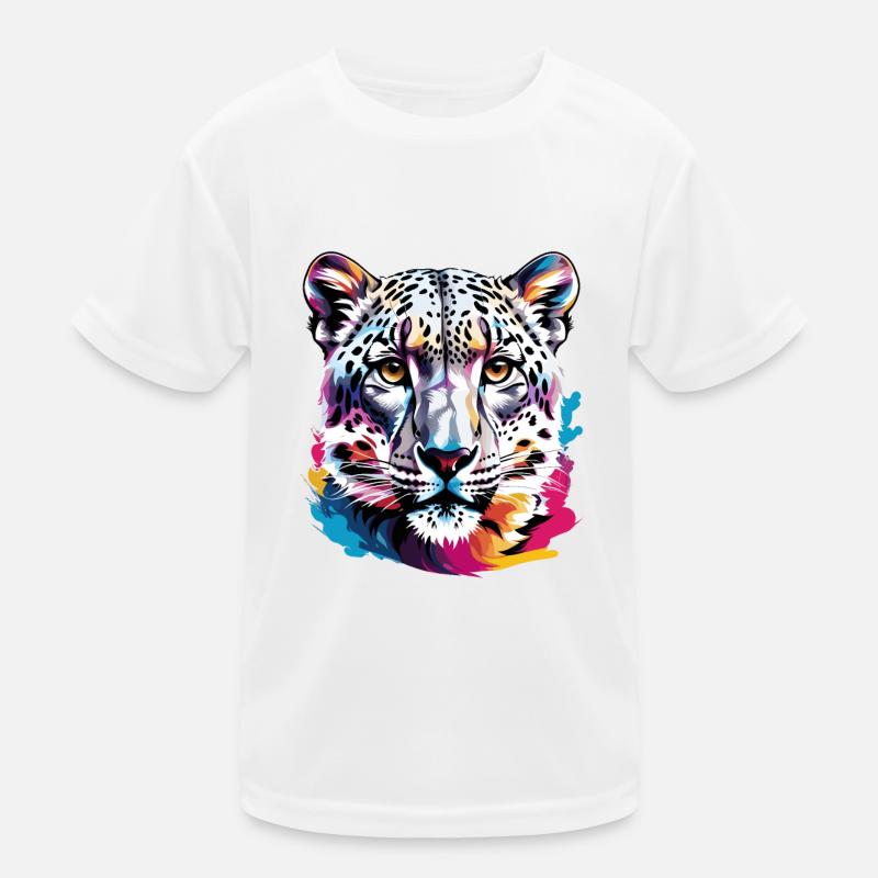 Schneeleopard Kinder Funktions-T-Shirt