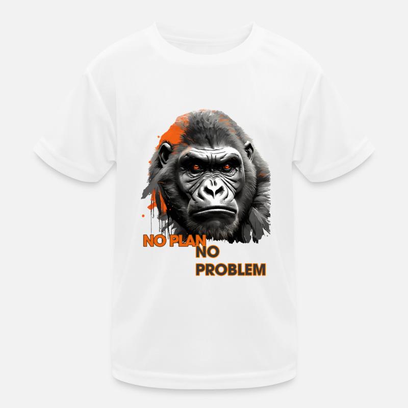 Affen , Affensprichwort: - Kein Plan kein Problem Kinder Funktions-T-Shirt