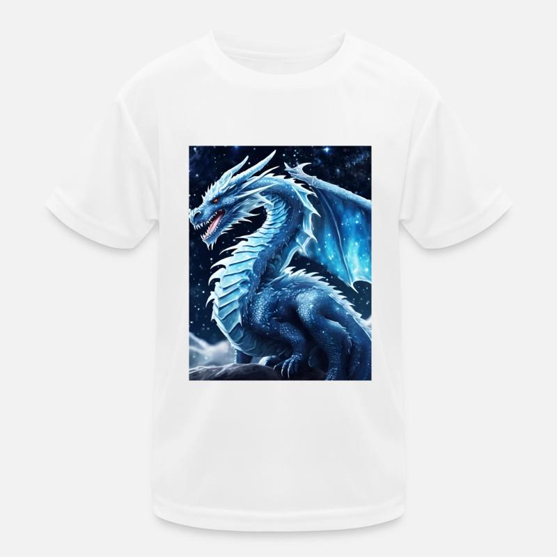 Drache Eisdrache Fantasy Kinder Funktions-T-Shirt