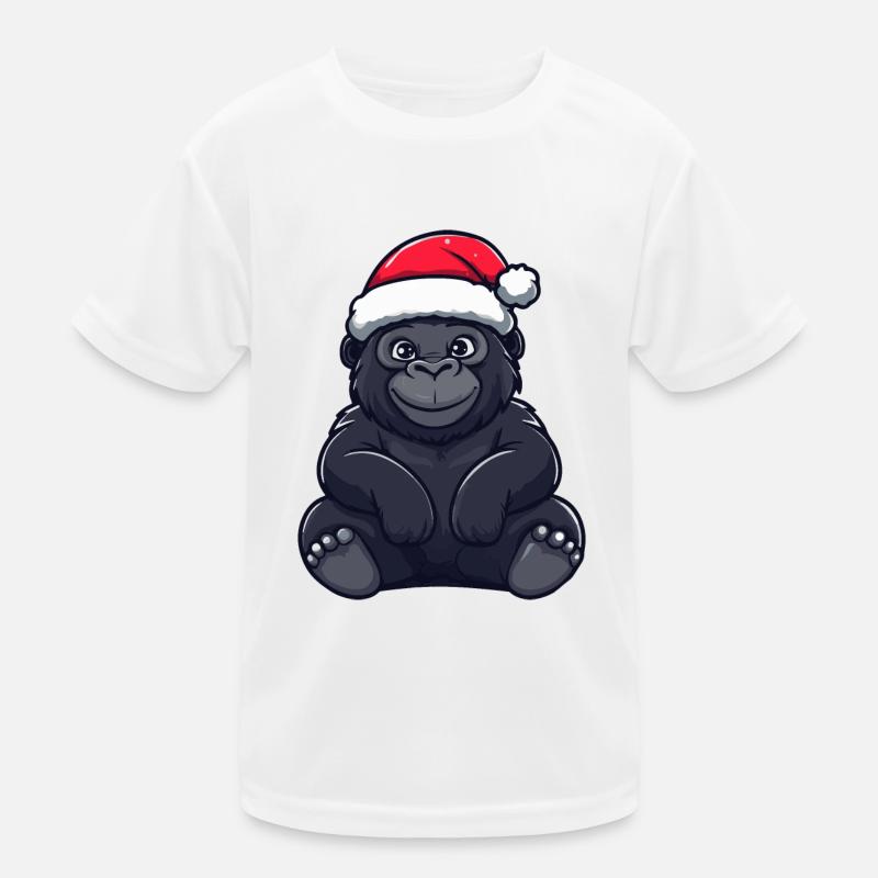 Gorilla Christmas Cute Kids Functional T-Shirt