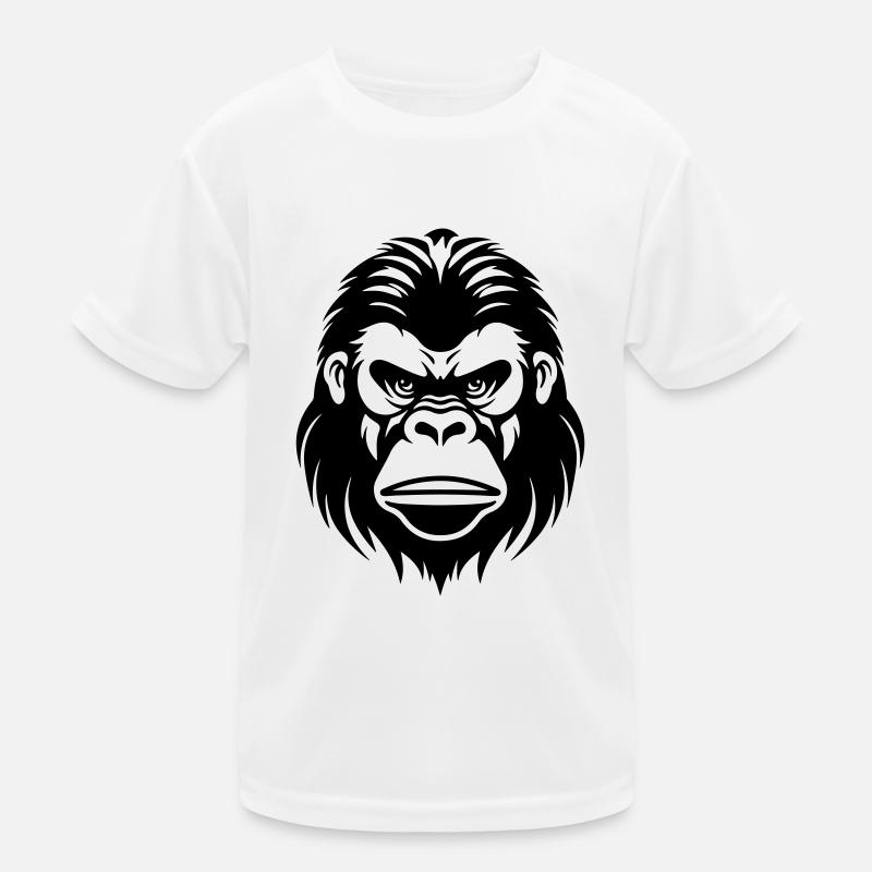 Gorilla Kopf Kinder Funktions-T-Shirt