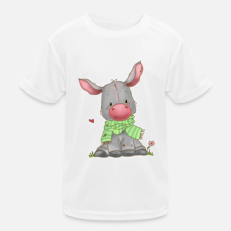 Eselchen Kinder Funktions-T-Shirt