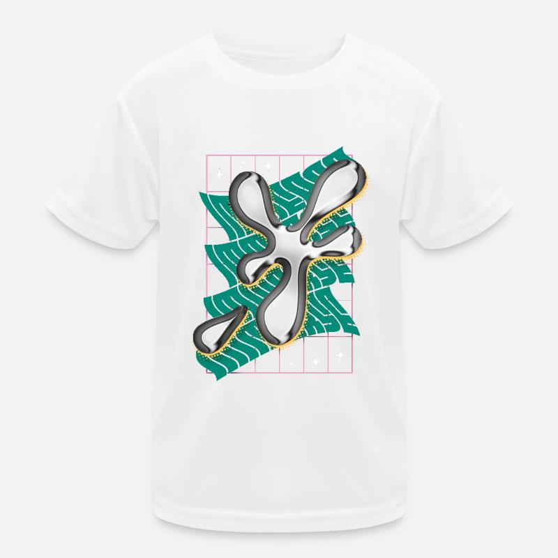 Chrome Bubble Trend Kinder Funktions-T-Shirt