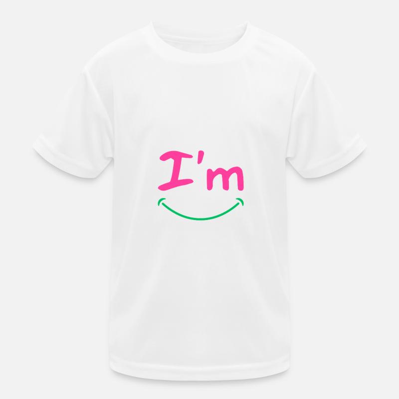 Ich bin 😊 Kinder Funktions-T-Shirt