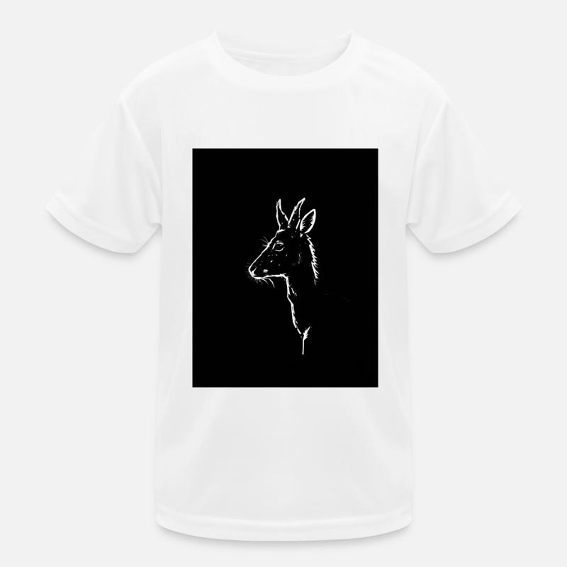 Silhouette einer Antilope Kinder Funktions-T-Shirt