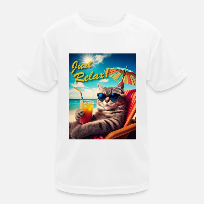 Just Relax Cat T-shirt sport Enfant