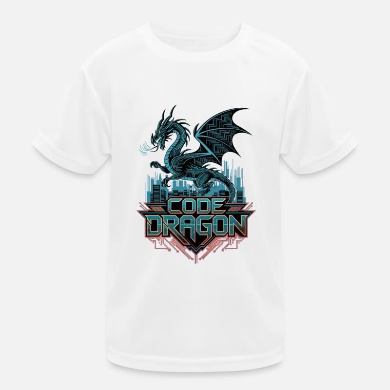Code Dragon – Cyber-Beast der digitalen Welt Kinder Funktions-T-Shirt