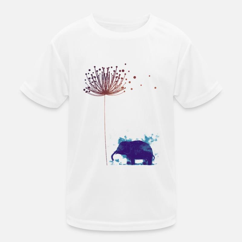 Löwenzahn-Traum: Blauer Elefant Kinder Funktions-T-Shirt