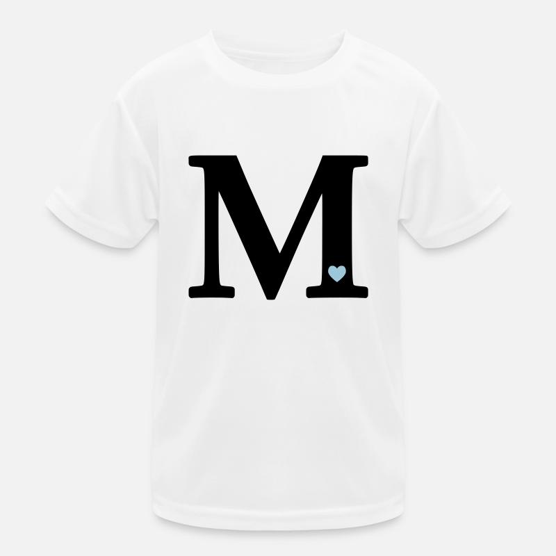 Lettre M Lettre initiale T-shirt sport Enfant