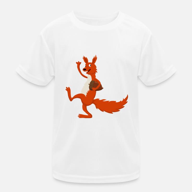 Eichhörnchen mit Eichel Kinder Funktions-T-Shirt