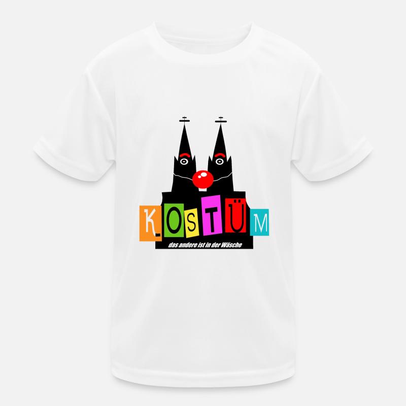 Kölsch Köln Kölle Dom Rhing Karneval Kostüm Alaaf Kinder Funktions-T-Shirt