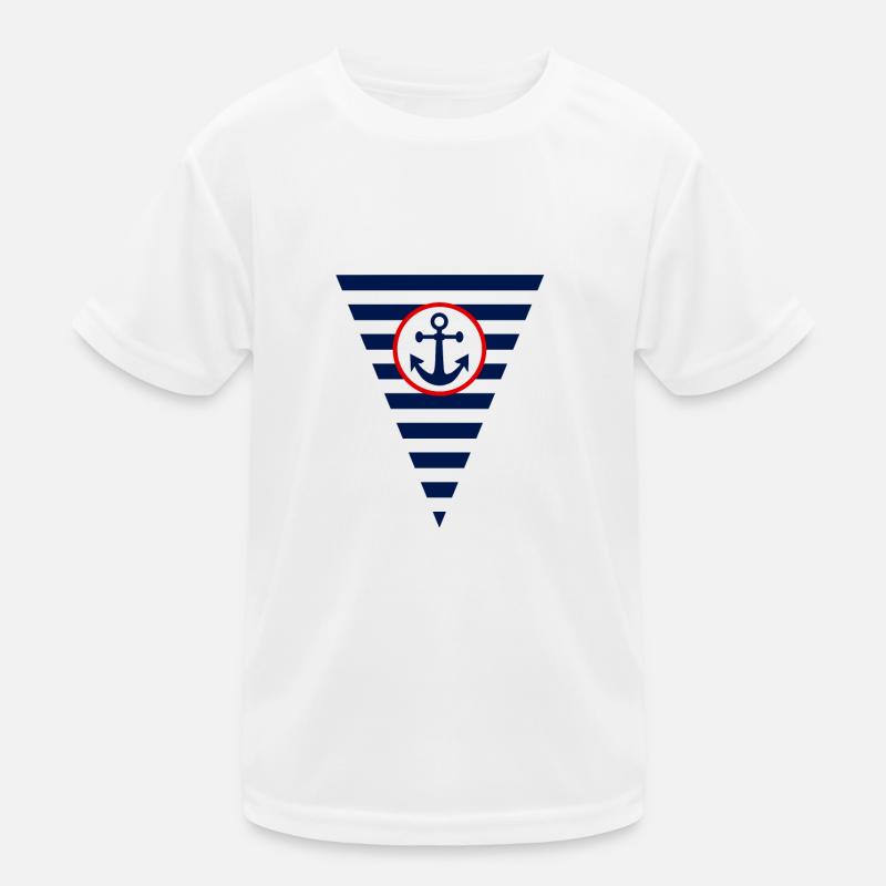 Flagge,Anker, maritim Kinder Funktions-T-Shirt