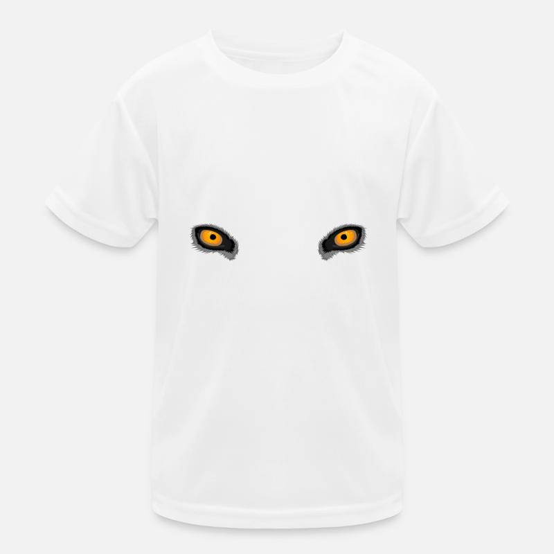 Yellow Deep Wolf Eyes Kids Functional T-Shirt