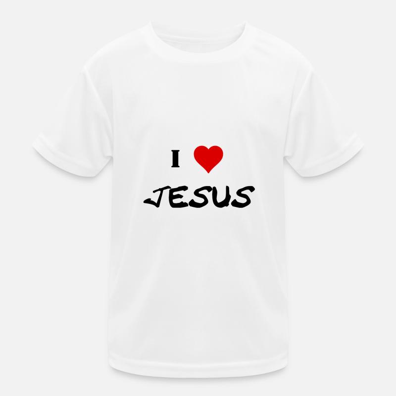 J'aime Jésus idée cadeau Religion T-shirt sport Enfant