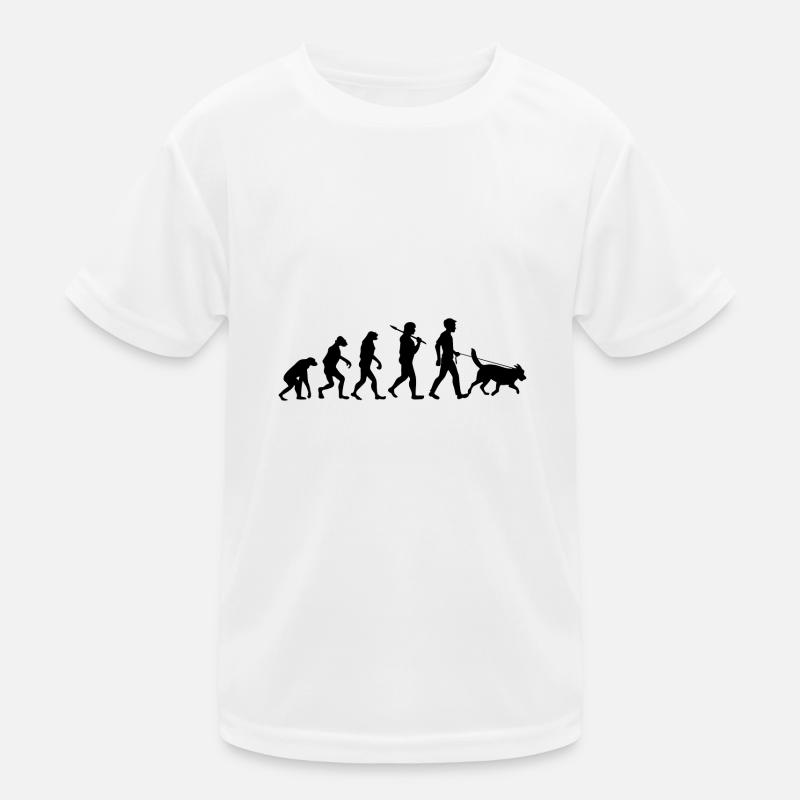Evolution Gassi gehen Hund Geschenk Haustier Hunde Kinder Funktions-T-Shirt