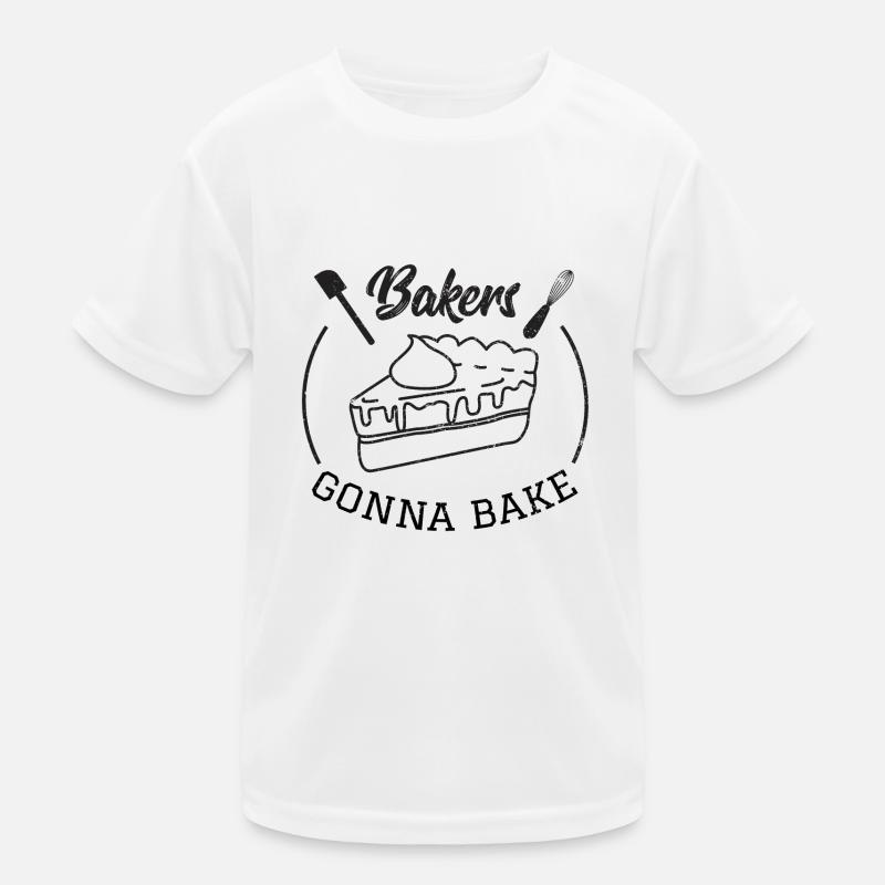 Backen Bäcker Bäckerin Kuchen Torte Geschenk idee - Kinder Funktions-T-Shirt - Weiß