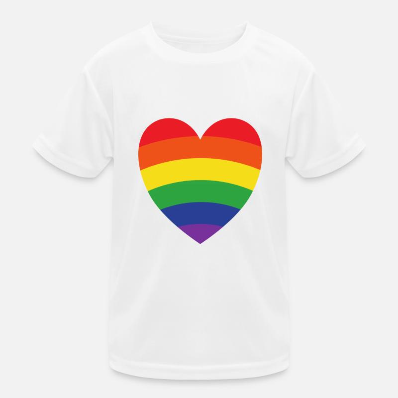 Regenbogenherz | LGBT | Geschenkidee Kinder Funktions-T-Shirt