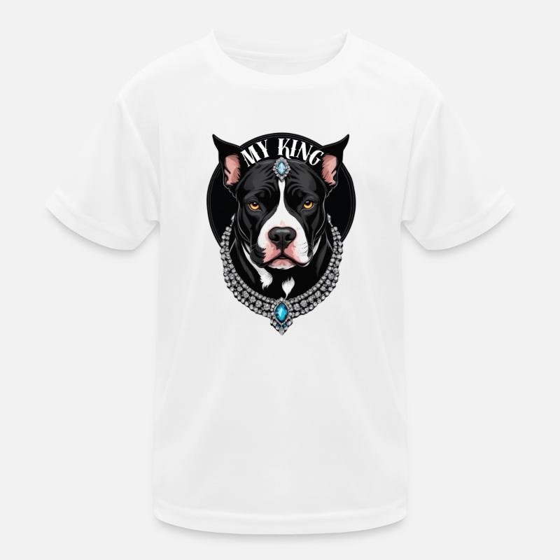 My King the Pitbull Kinder Funktions-T-Shirt