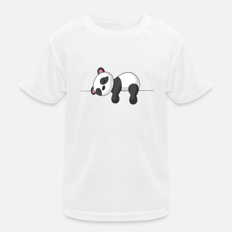 Schläfriger Comic Panda Kinder Funktions-T-Shirt