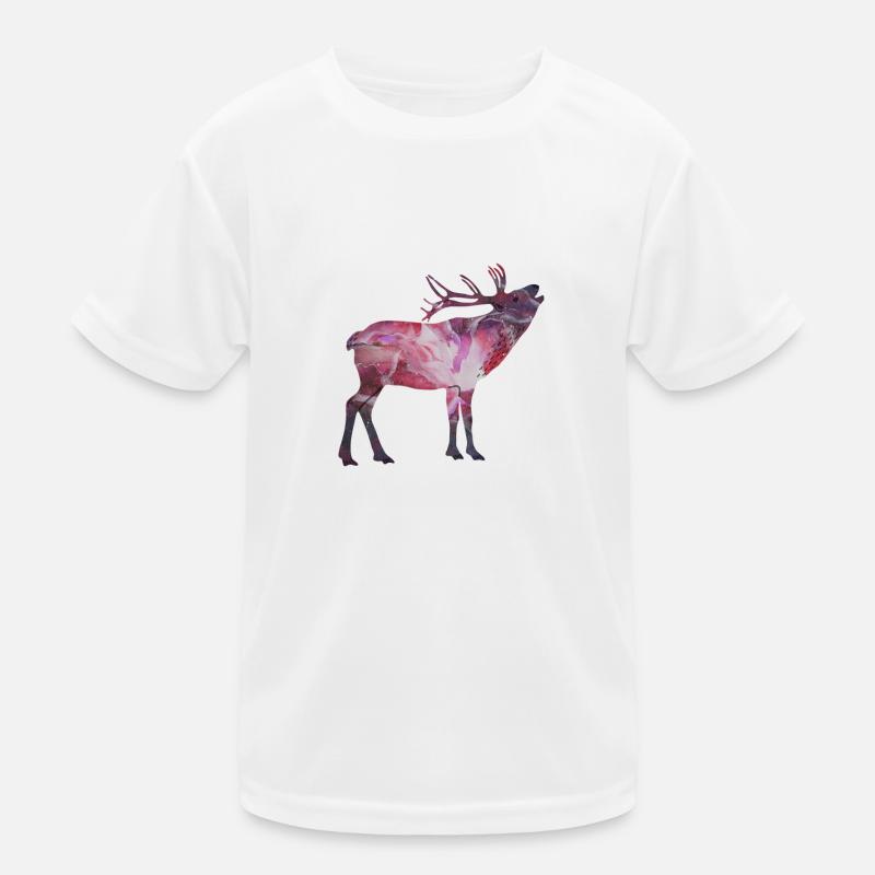 Space Hirsch Kinder Funktions-T-Shirt