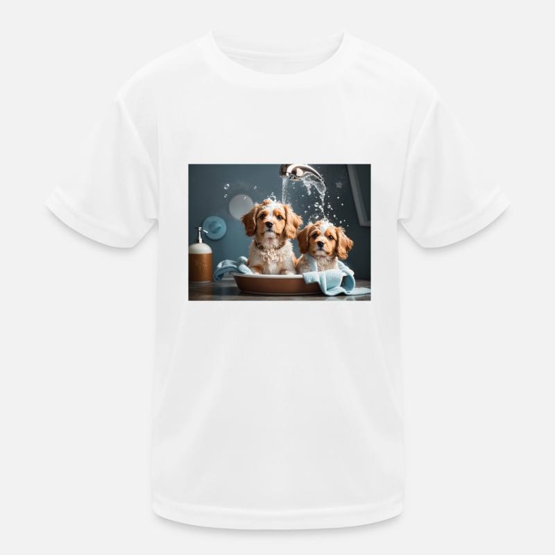 Chiens se baignant T-shirt sport Enfant